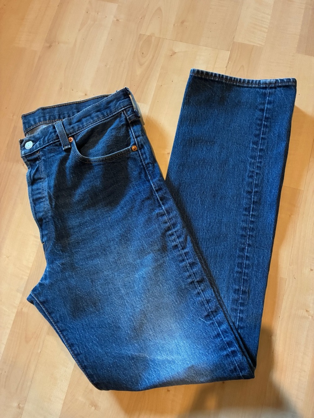 Classic Dark Blue Men's Jeans - Picture 11 of 12
